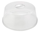 CAKE PLATE 30CM STAINLESS STEEL WITH ACRYLIC DOME 5.X52049