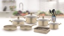 POT SET 17PC TREND FORGED ALUMINIUM WITH GLASS LIDS BONERA BERLIN