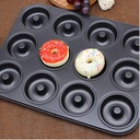 BAKING PAN 12 CUP 35.5X26.5X2.5CM DOUGHNUT CARBON STEEL BAKERS BASICS