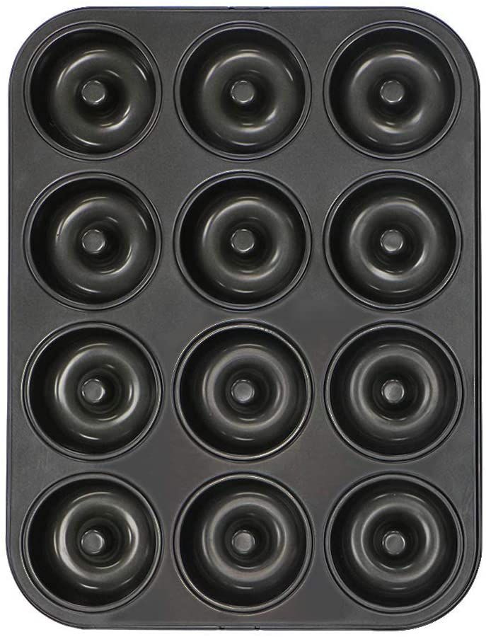 BAKING PAN 12 CUP 35.5X26.5X2.5CM DOUGHNUT CARBON STEEL BAKERS BASICS