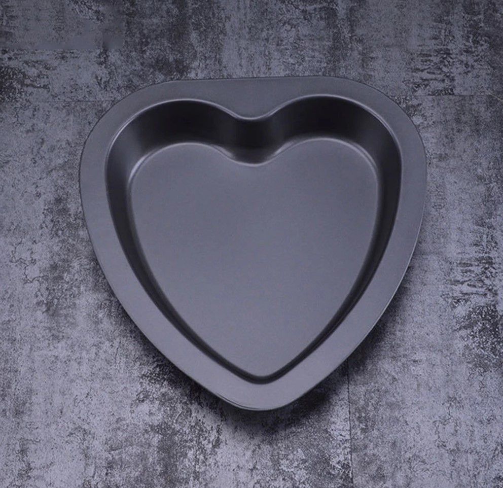 BAKING PAN 28X27X4CM HEART SHAPED NON-STICK CARBON STEEL - BAKERS BASICS