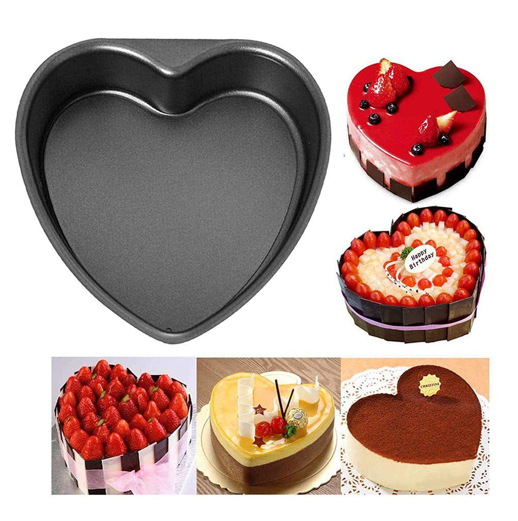 BAKING PAN 28X27X4CM HEART SHAPED NON-STICK CARBON STEEL - BAKERS BASICS