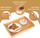 Tray 46X33X3.5cm Rectangular Wooden Traditional RVT2023-397