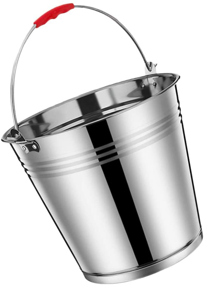 BUCKET 5L 19X22CM STAINLESS STEEL 