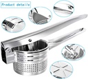 POTATO, RICE AND FRUIT PRESSER STAINLESS STEEL - KITCHEN ESSENTIALS