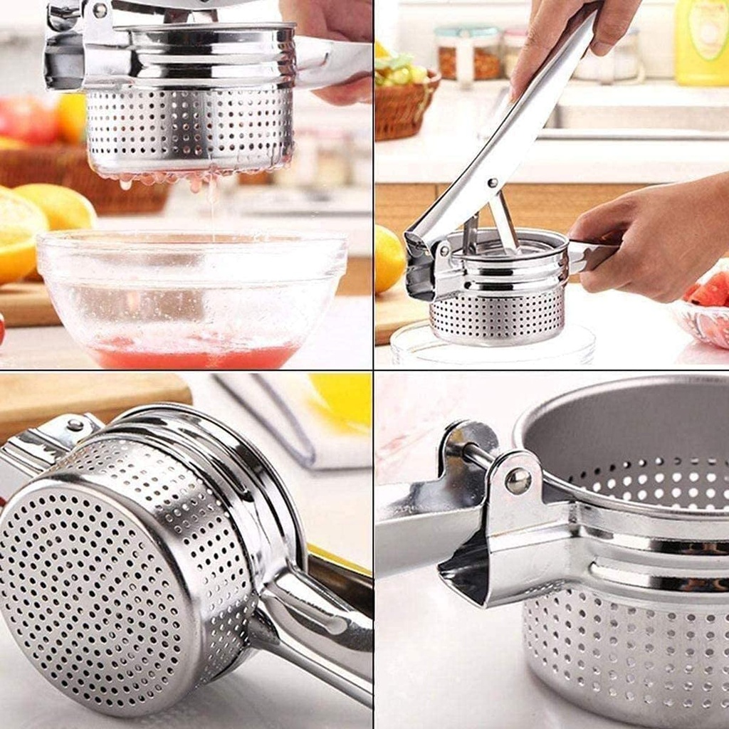 POTATO, RICE AND FRUIT PRESSER STAINLESS STEEL - KITCHEN ESSENTIALS