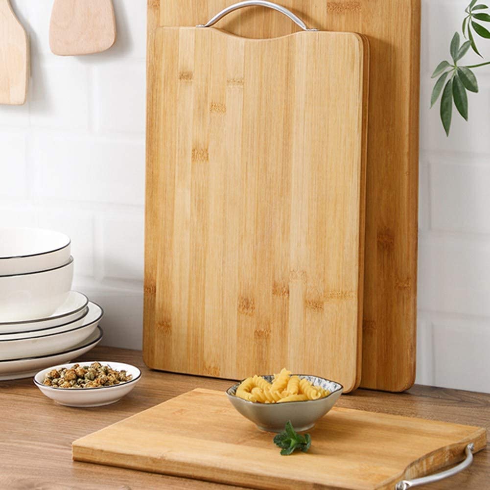 Chopping Board 40x30x1.5cm Bamboo with Metal Handle RVT2023-405