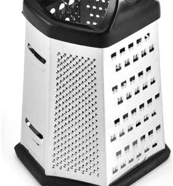 Grater 6 Sided Stainless Steel With Black Handle RVT2023-207