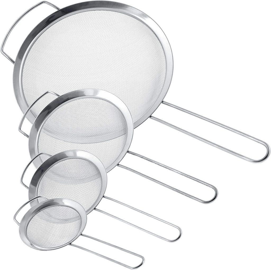 Strainer 20X7Cm Fine Mesh Stainless Steel With Reinforced Rim And Hang End N815011