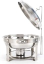 Chafing Dish 12L Round Stainless Steel With Stainless Steel Lid