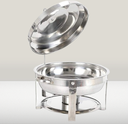 Chafing Dish 12L Round Stainless Steel With Stainless Steel Lid