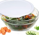 Bowl 17x7.5cm Mixing Glass With Lid Chef Stack 53563