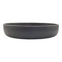 Bowl 20x4cm Speckeled Grey With Border 2307-111