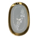 Platter 25x16.5x3cm Gold Border 237-570