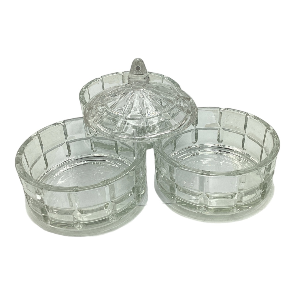 Jar 3 Tier 25X13Cm Glass With Lid Rvt2023-176