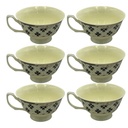 Cup And Saucer 12Pc Set Designer Rvt049