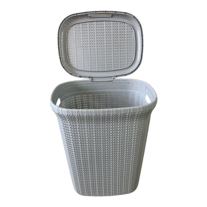 Laundry Basket 55L 35X45.5X57Cm Knit Pattern Hobby Life 081076