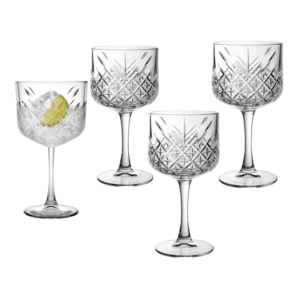 Cocktail Glass 406Ml 6Pc Cut Glass F210-1 Rvt2023-175