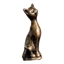 Decor Ornament 19x9x7cm Cat Sitting-Metalic