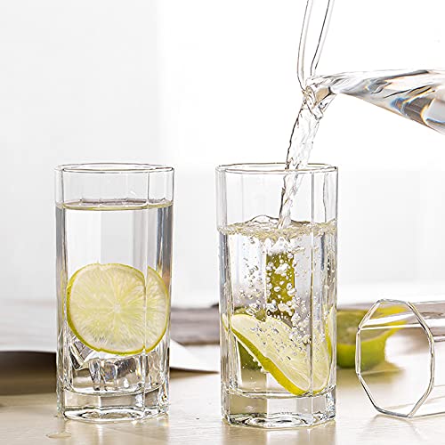 Tumbler 6pc 340ml Octagonal Glass JS1001