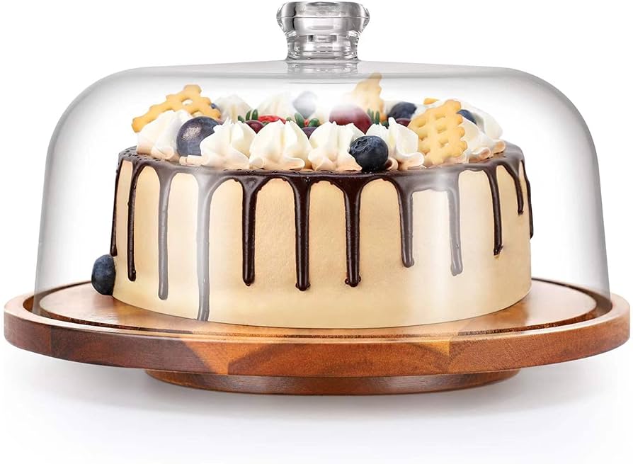 Acrylic Cake Plate And Dome 39Cm Rnd Rvt2019-116