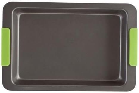 Baking Pan 40X26.5X5Cm Rectangular Non-Stick Carbon Steel With Silicone Grip - Bakers BasicsRE