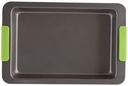 Baking Pan 40X26.5X5Cm Rectangular Non-Stick Carbon Steel With Silicone Grip - Bakers BasicsRE