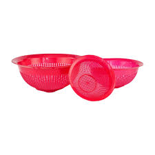 Basket 3Pc Plastic Round Ass