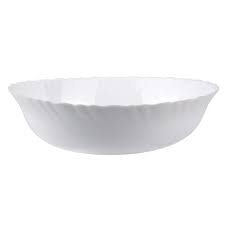 Bowl 25Cm Oval Lines Opal White Rvt176