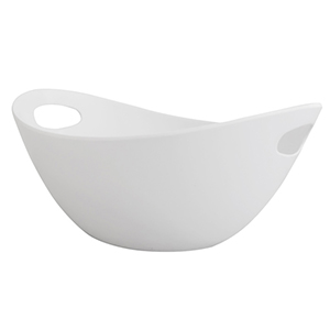 Bowl 30X19X10Cm W/Hand Wht Rvt065