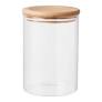 Canister 28X10Cm With Bamboo Lid Borosilicate Glass 27591