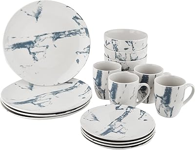 Dinner Set 12Pc Landscape Painting Rvt302/3