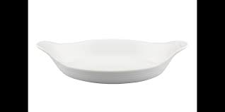 Dish 25X19.5X6.5Cm Boat Shaped Porcelain H141