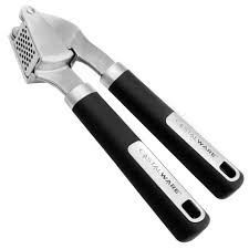 Garlic Press Ss Blk Rubb 5136