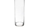 Glass Vase 30X10Cm Cyl Gold/Silv Band Rvt517