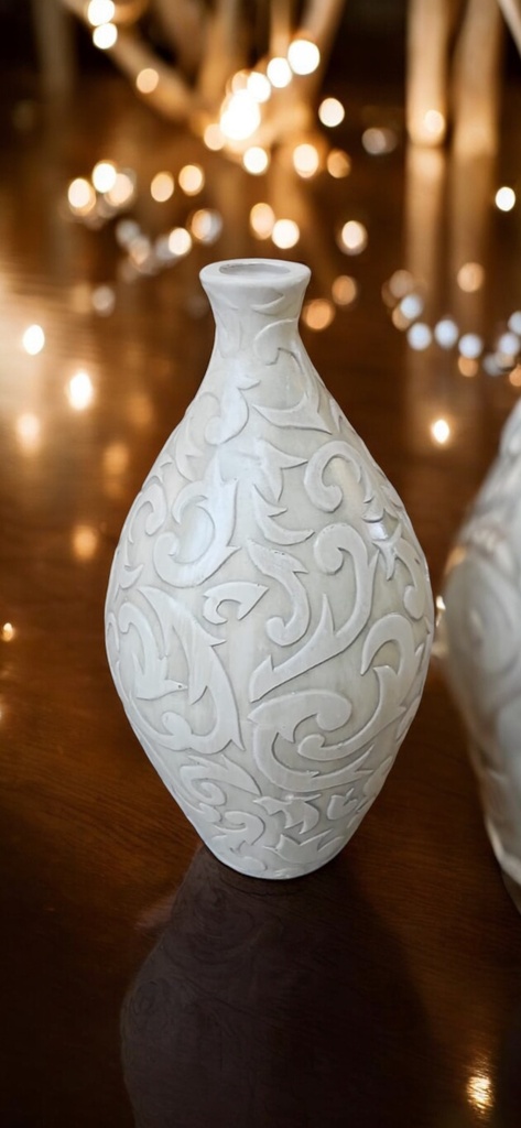 Vase AC 37x9cm Anila Embossed-Base