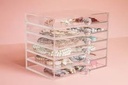 Jewellery Box 30X20X24Cm 6 Tier Black Shell With Clear Draws Premium 3Mm Acrylic