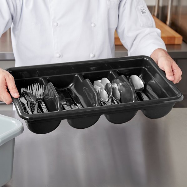 CUTLERY BOX 4 COMP 8114TGK BLK