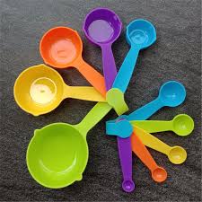 Measuring Cups And Spoon Set 10Pc Plastic Colours N723098