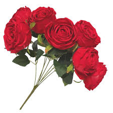 Artificial Flower 42Cm Roses 7 Stem Bunch H276