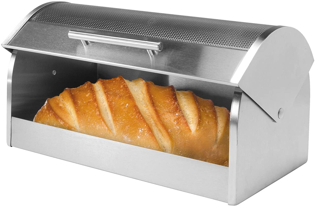 BREAD BIN ROLL TOP GLASS WITH HANDLE