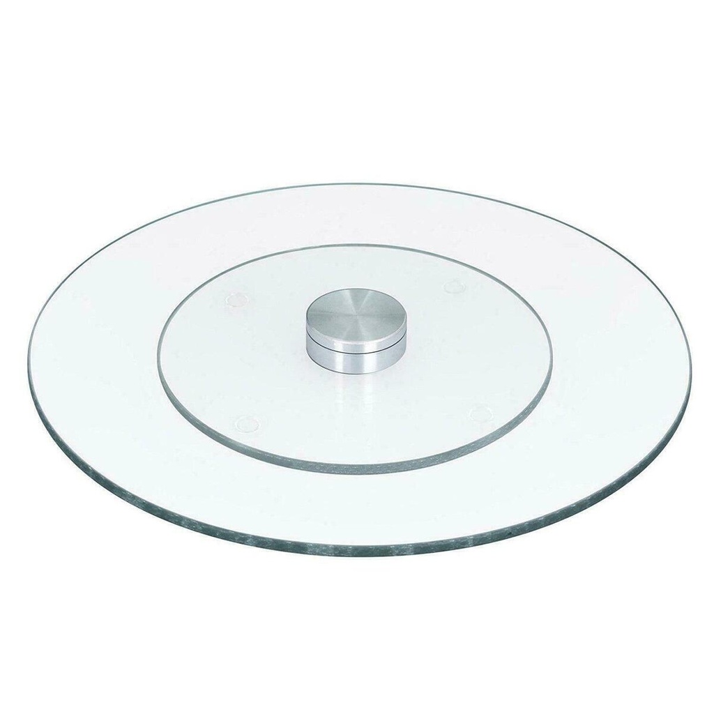 Cake Stand 32cm Round Rotating Glass Flat SD935-7