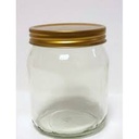 Jar 530ml Honey Glass Belly with Lid JAR141