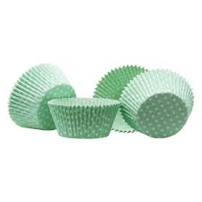 Cake Cups Grn Star 55X37 50Pc