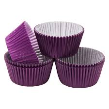 Cake Cups Purple 55X37 50Pc