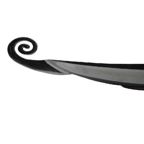 DISH OVAL 69X18X7.5CM ALUMINIUM CURL HANDLE BLACK COATED ARM5435/L