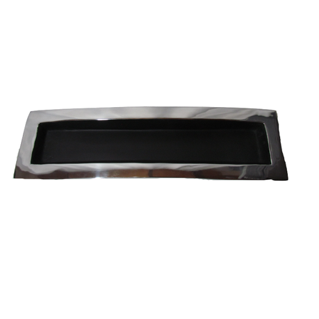 TRAY 56X19X4.5CM ALUMINIUM CURVED WITH BLACK COATING ARM5497/L