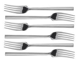 Table Fork 6Pc Square Handle Colours Stainless Steel-Dcs71