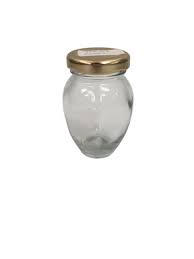 Jar 200ml Honey Glass Belly with Lid JAR133