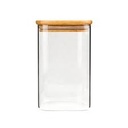 Canister 20x8.5cm Borosilicate Glass With Wooden Lid 2023-096